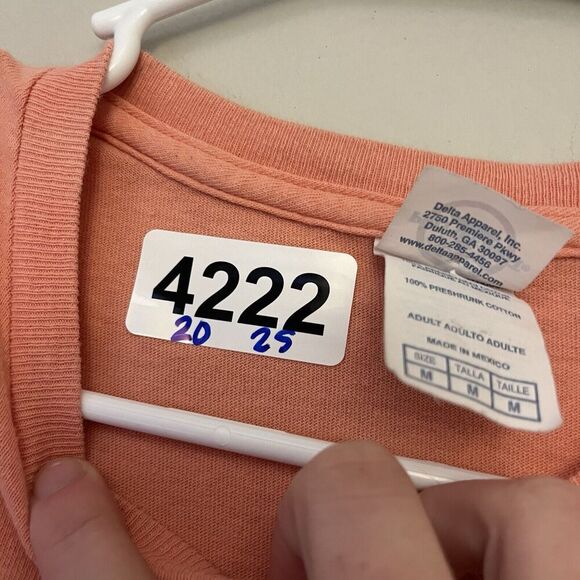 Girl Power Coral Pink USA Patriot America T Shirt M Women's Delta Pro Weight - Picture 3 of 8